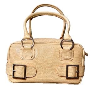 Casual Corner Embossed Vintage Leather Small Satchel